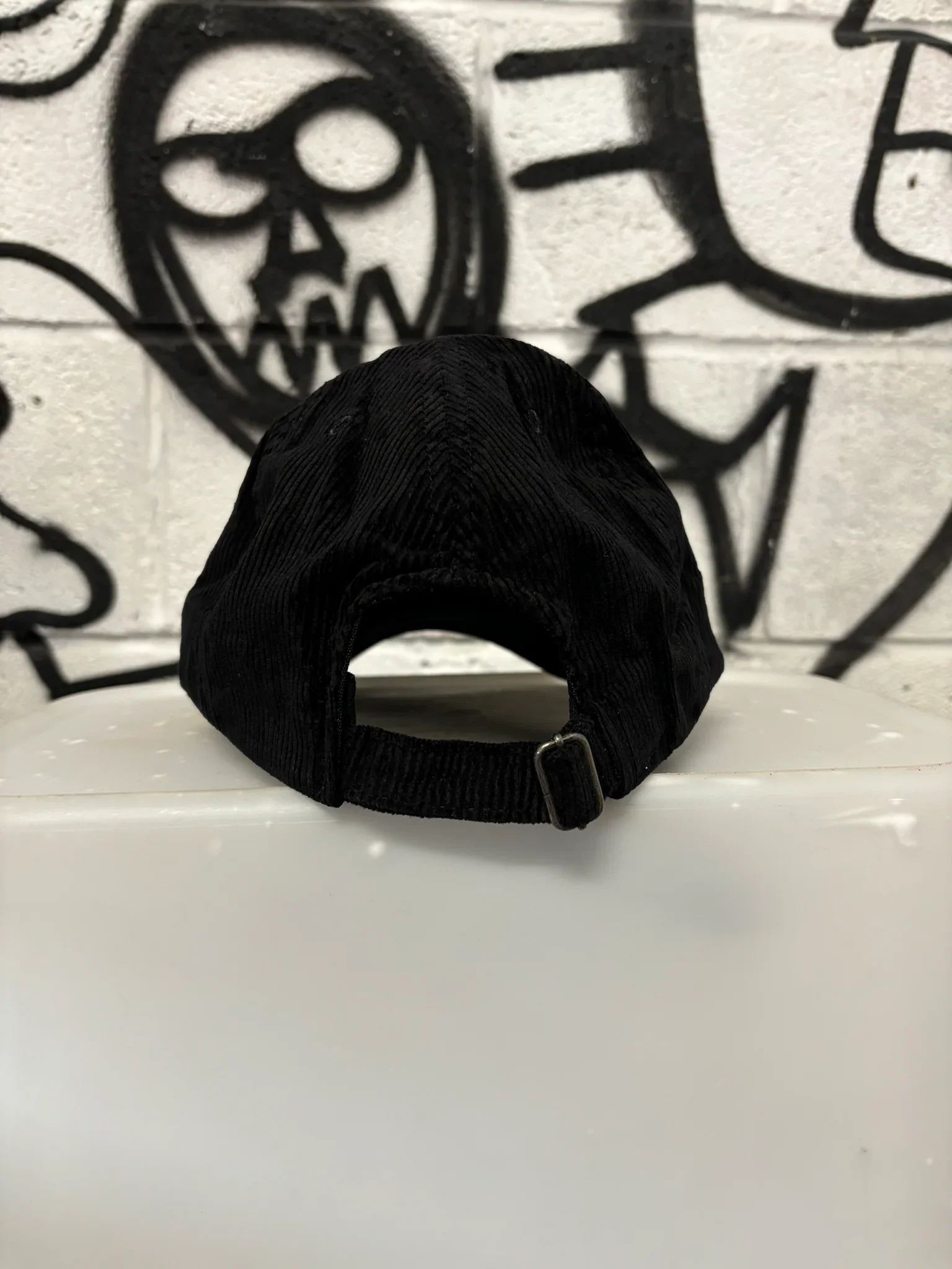 Sex Skateboards Embroidered Logo Corduroy 6 Panel Cap - Black - Image 2