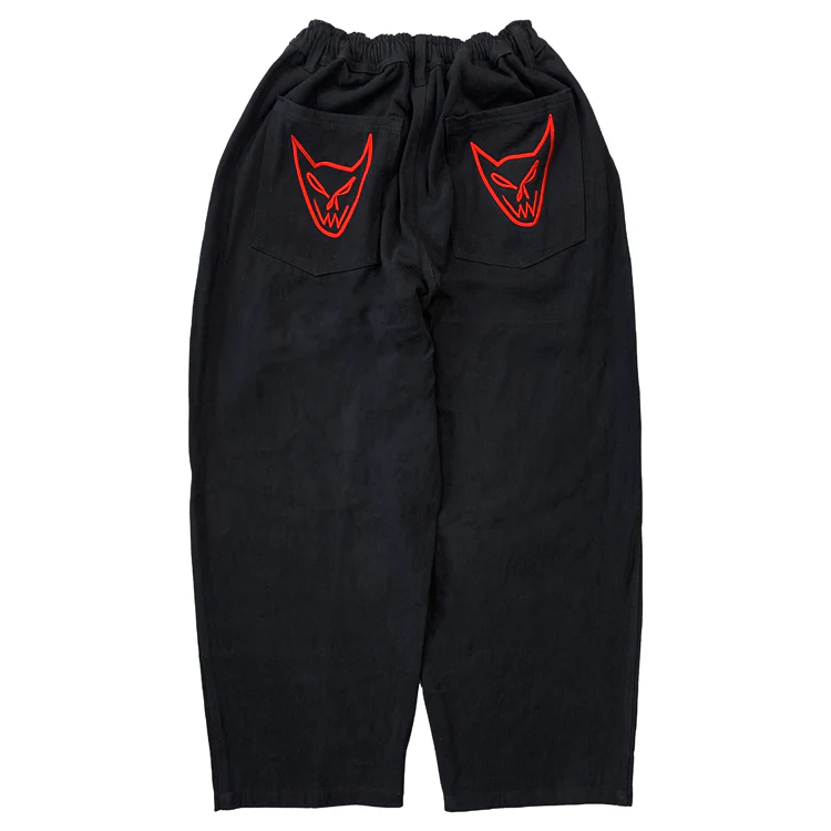 Sex Skateboards Lil Devil Baggy Denim Pant - Black - Image 2