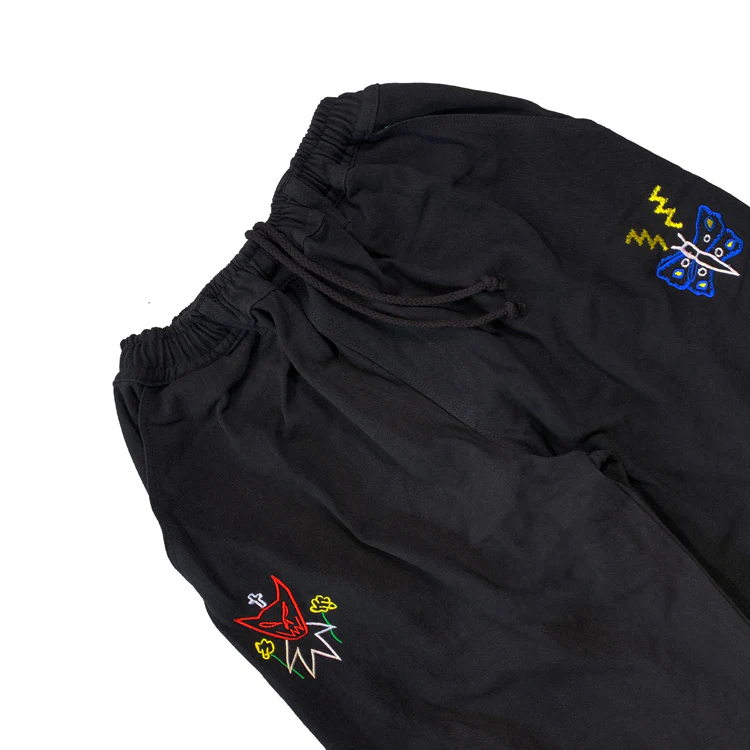 Sex Skateboards Lil Devil Baggy Denim Pant - Black - Image 3