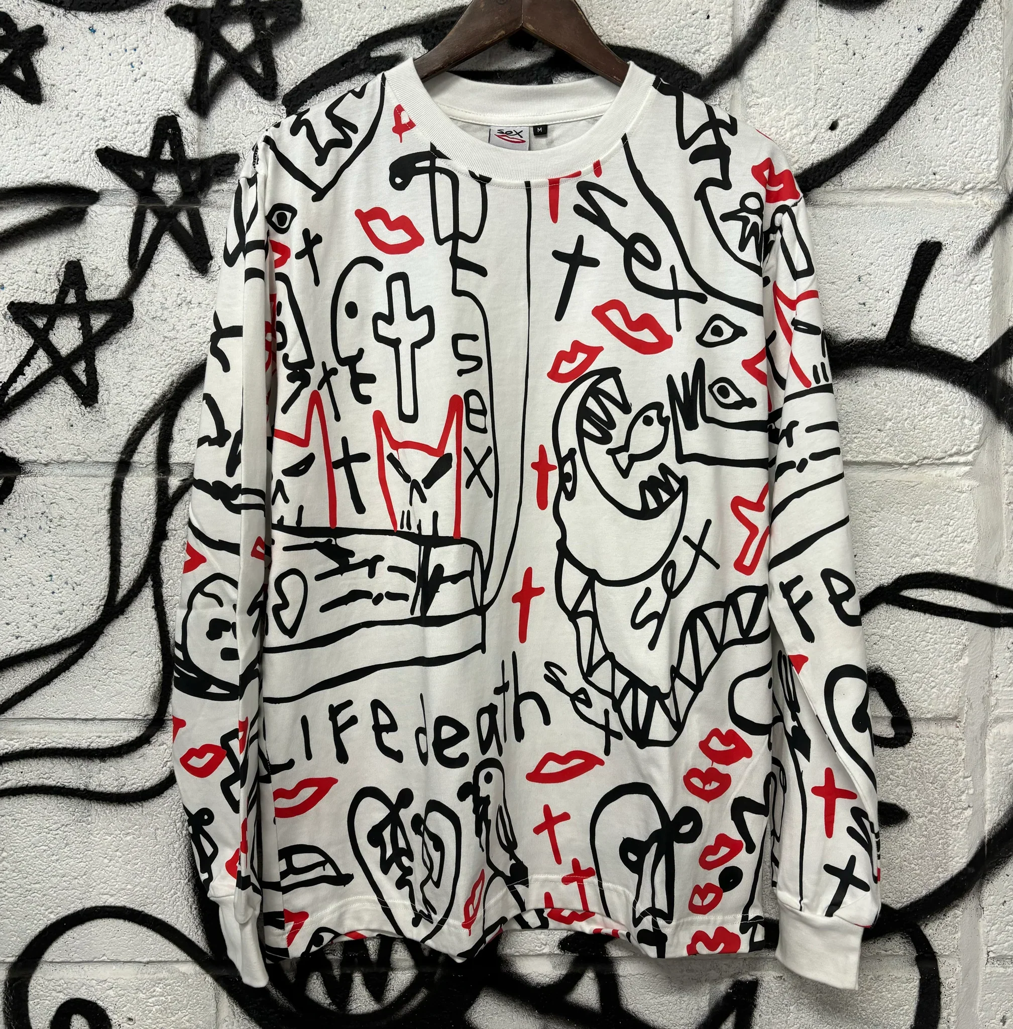 Sex Skateboards Luigis Long Sleeve Tee - White