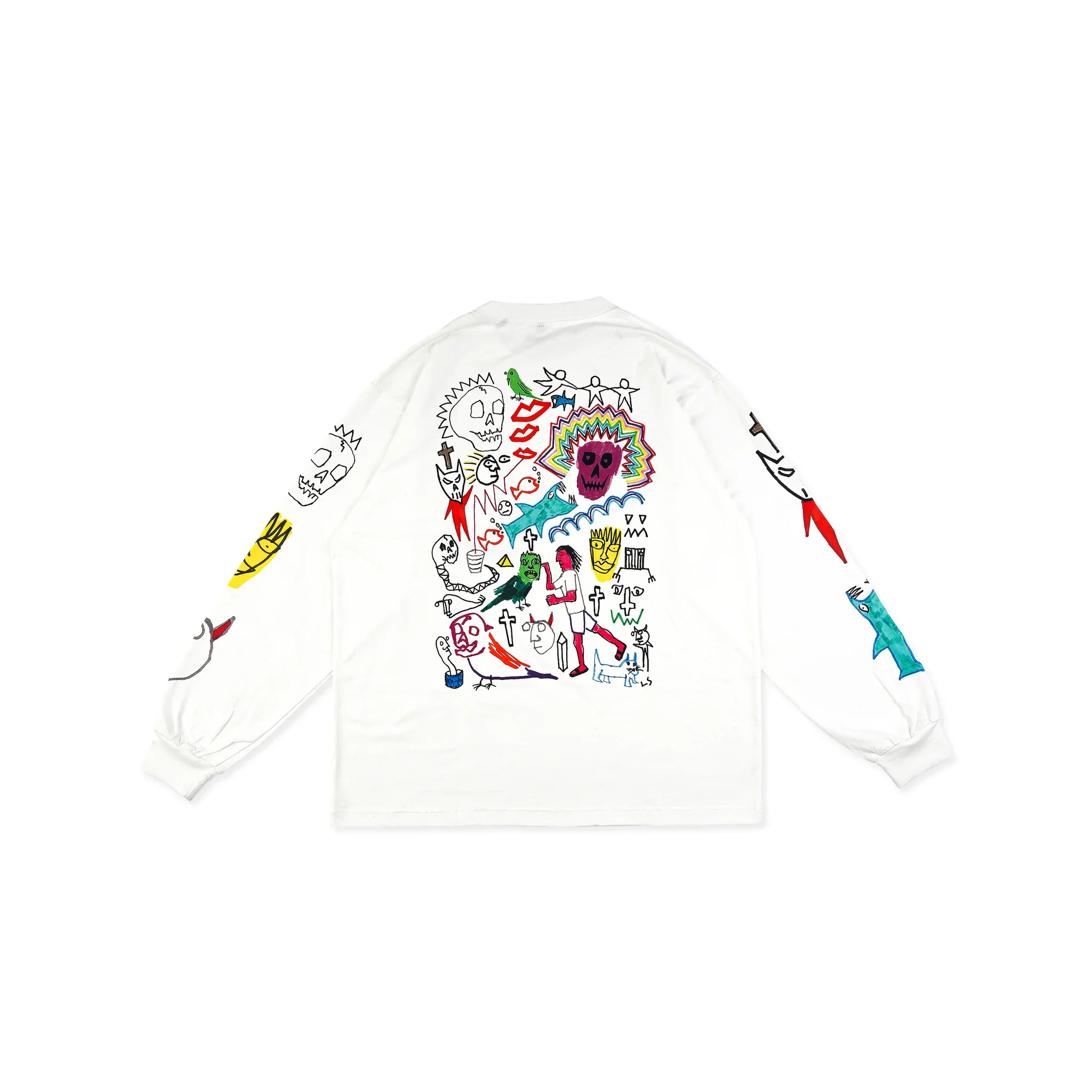 Sex Skateboards Rainbow Jazz Long Sleeve Tee - White - Image 2