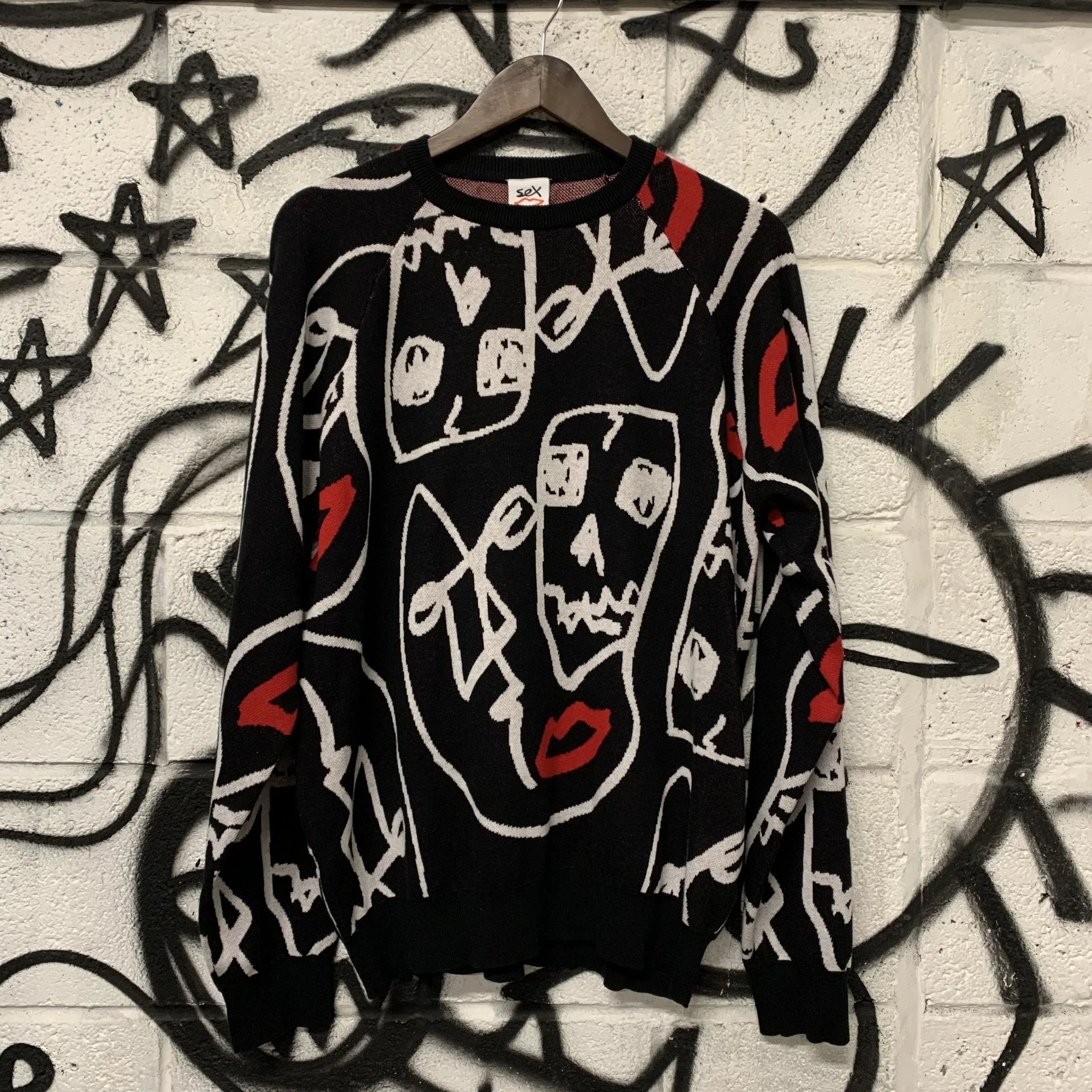 Sex Skateboards Skull Knit Sweatshirt
