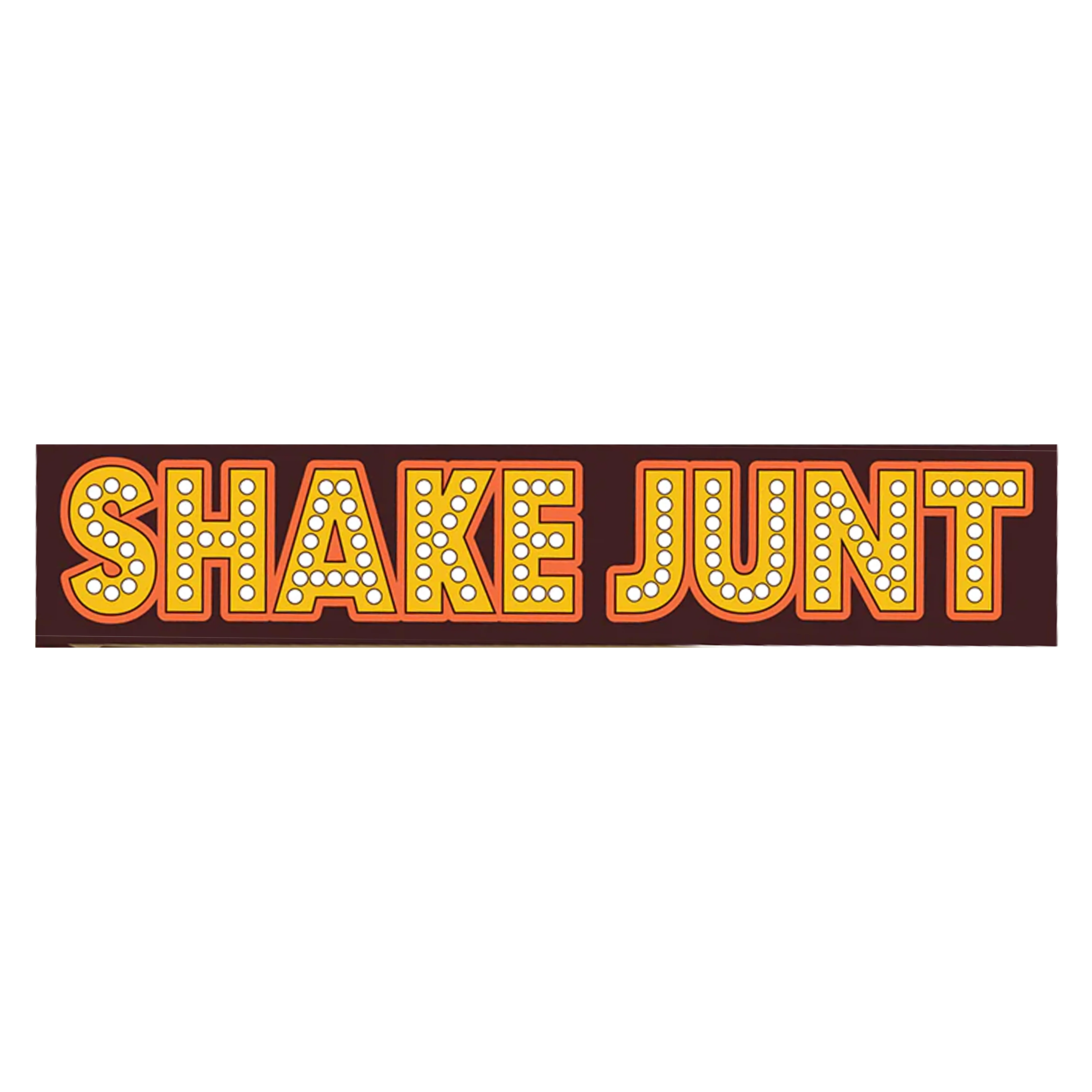 Shake Junt Stretch Logo Sticker - Yellow/Brown