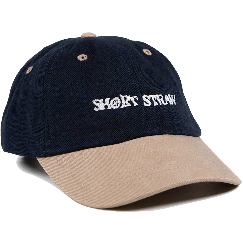 Short Straw Logo Cap - Navy / Taupe - Image 2