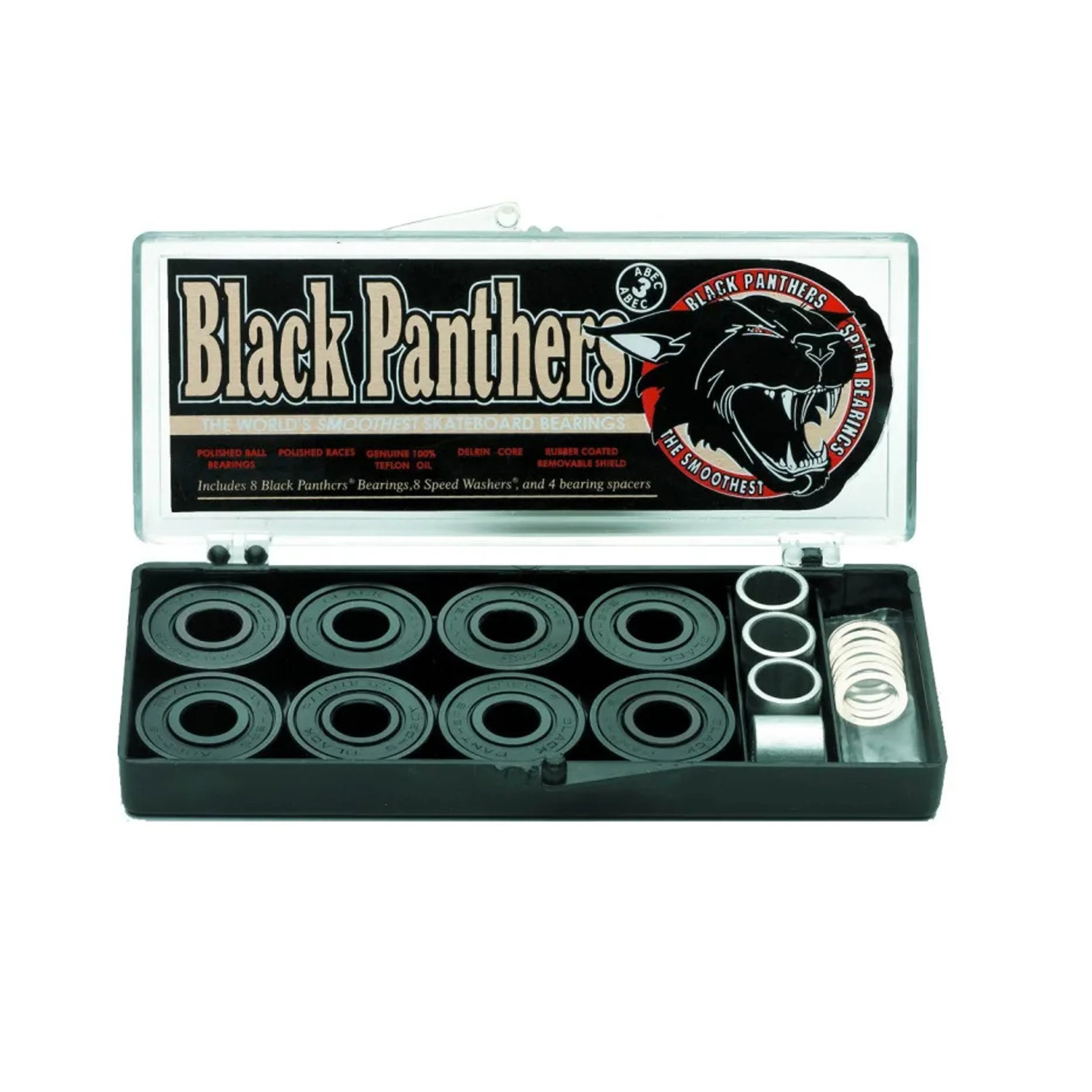 Shortys Black Panthers Bearings Abec 3 Black - Image 2
