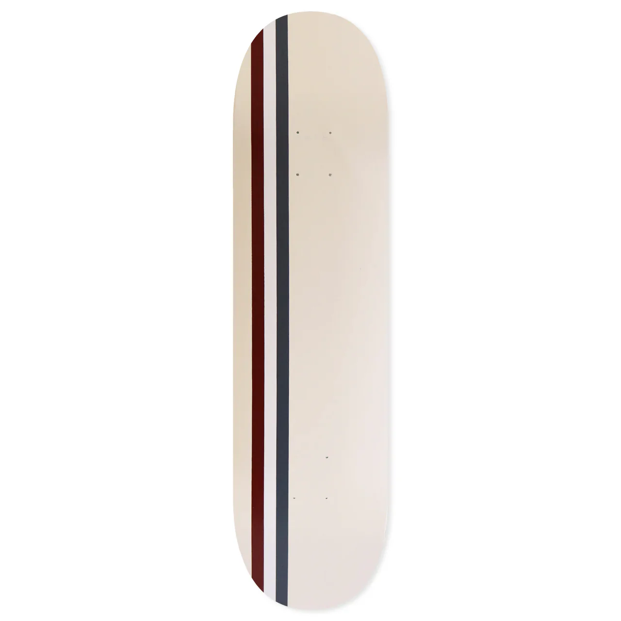 Skate Cafe Stripe Cream / Burgundy Skateboard Deck - 8.5