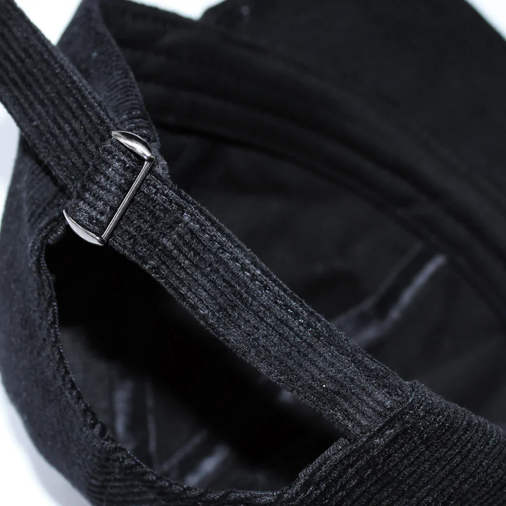 Skateboard Cafe Great Place Embroidered Cord 6 Panel Cap - Black - Image 2