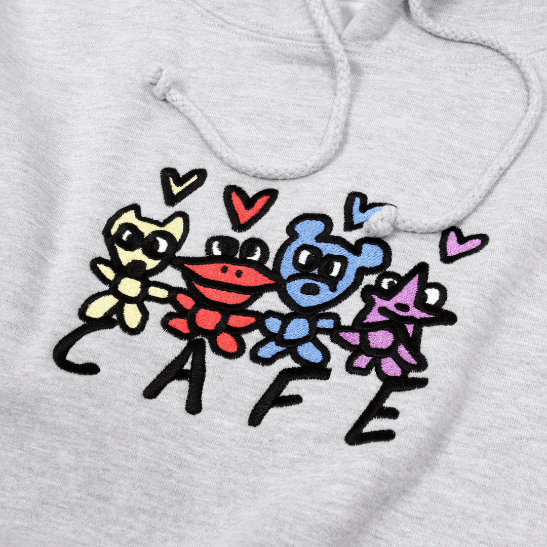 Skateboard Cafe Pals Hood - Heather Grey - Image 2