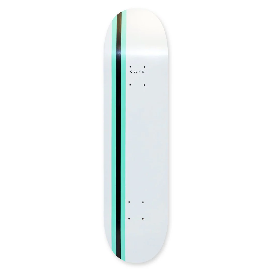 Skateboard Cafe Stripe Skateboard Deck White/Ice/Black - 8.125