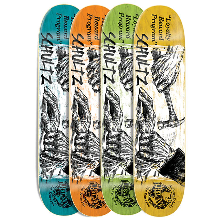 $lave Skateboards 10 Years Schultz Skateboard Deck - 8.375 (Assorted Colour Vaneers) - Image 2