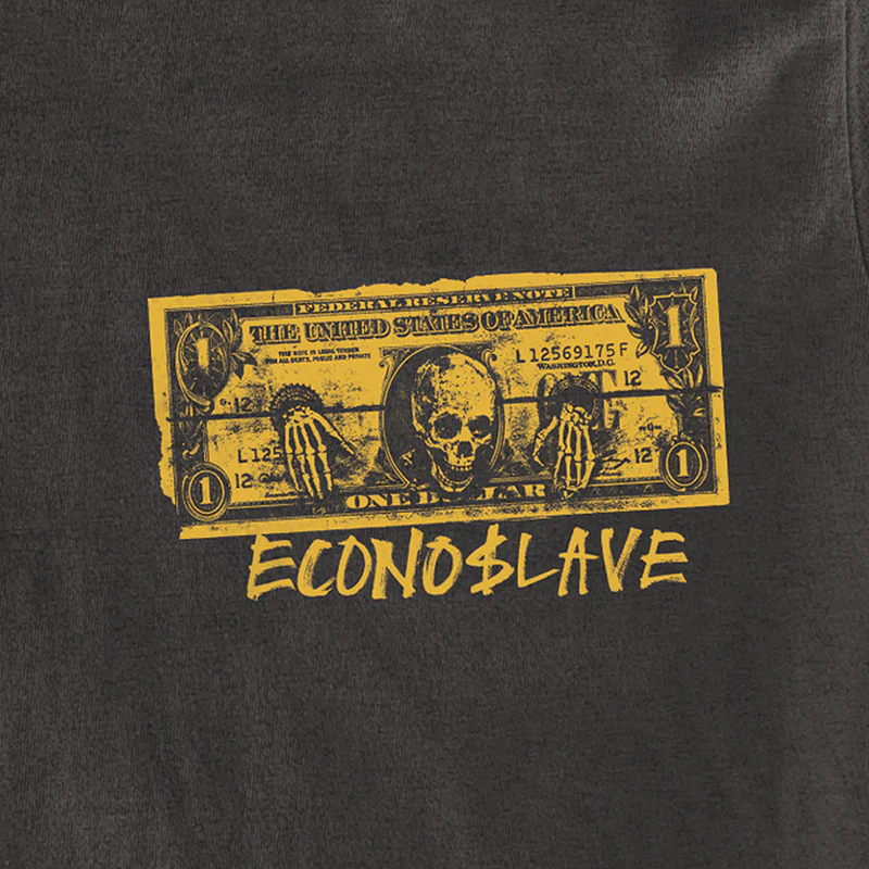$lave Skateboards Econo$lave T Shirt - Antique Black - Image 2