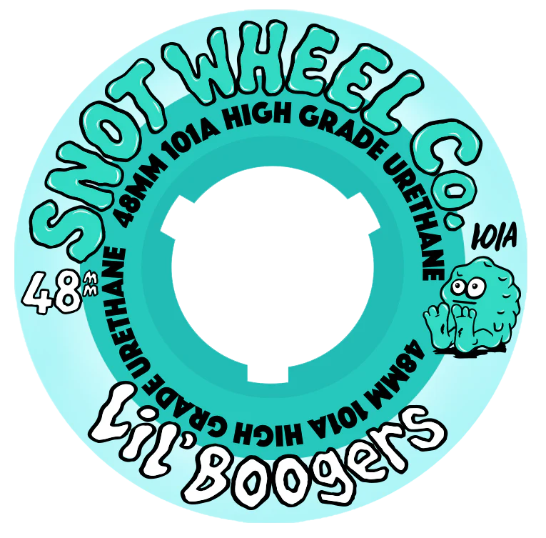 Snot Wheel Co Lil Boogers 48mm 101A Skateboard Wheels - Teal