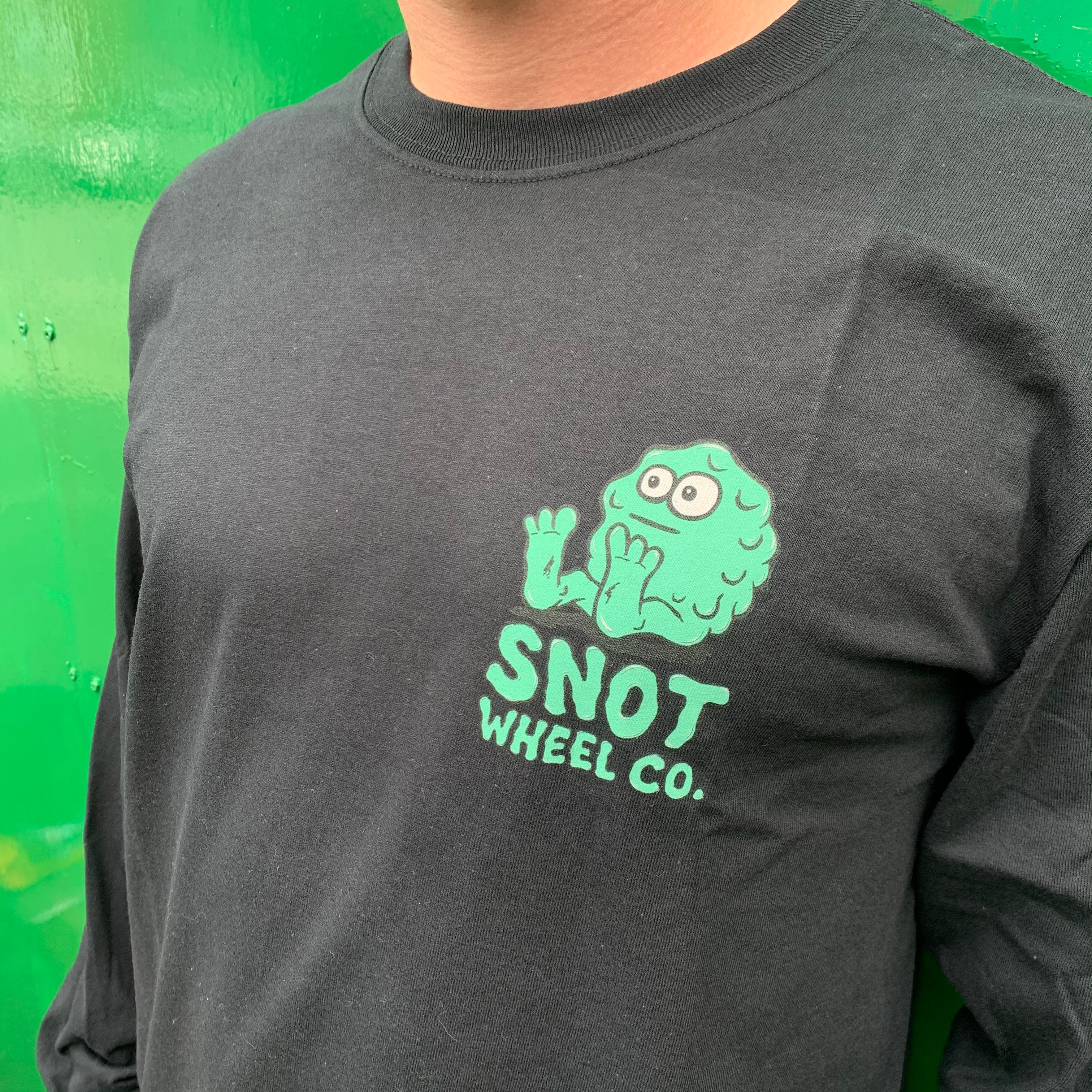 Snot Wheel Co Logo Longsleeve T-Shirt - Black - Image 2