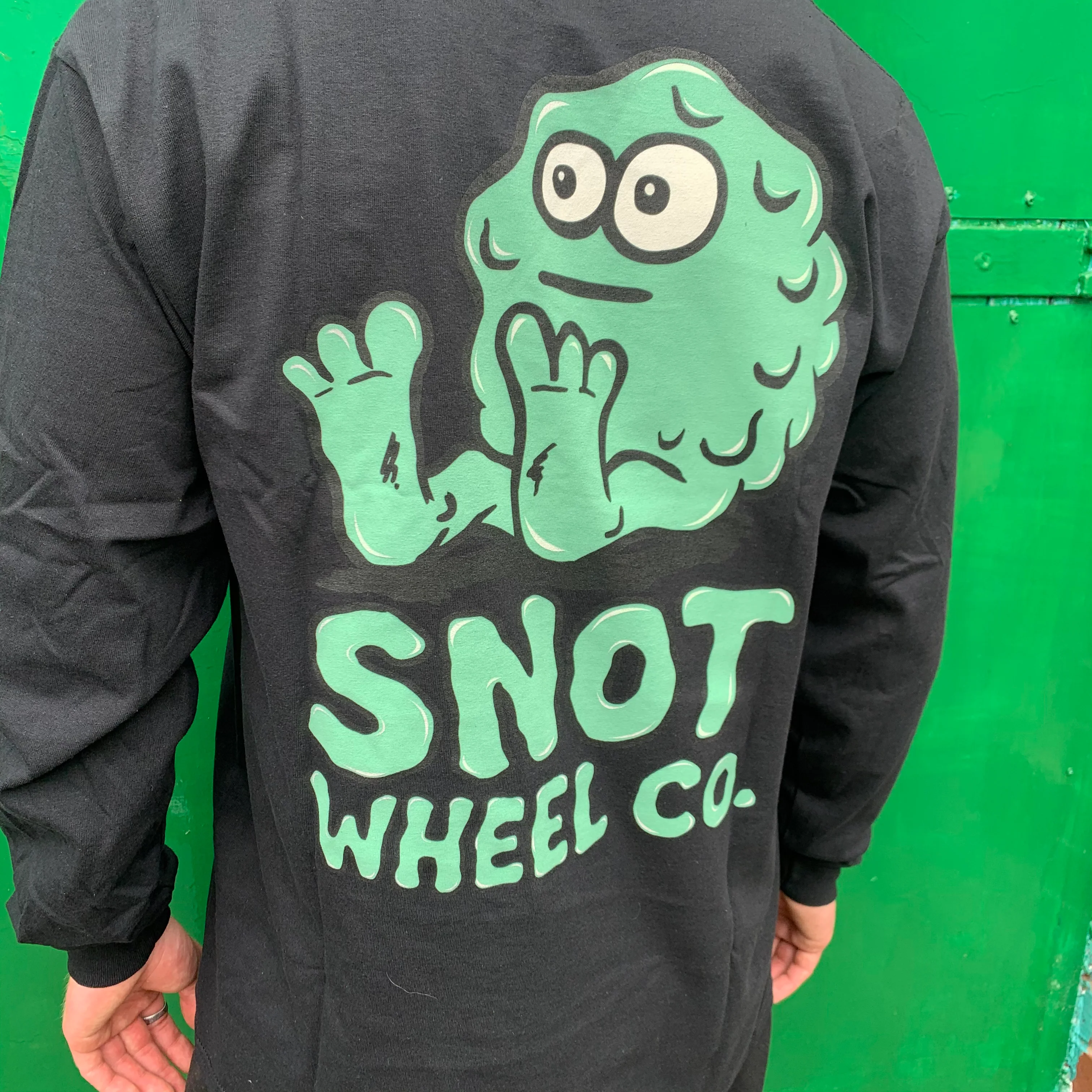 Snot Wheel Co Logo Longsleeve T-Shirt - Black - Image 3