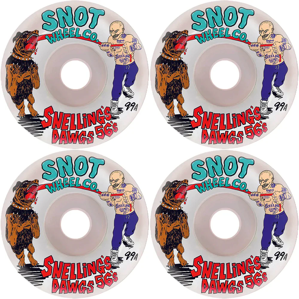 Snot Wheel Co Snellings Dawgs 56MM 99A - White