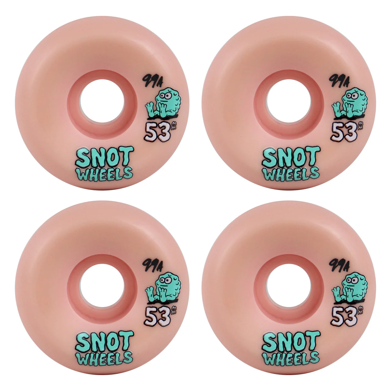 Snot Wheel Co Team Conical 53MM 99A - Baby Pink
