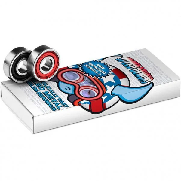 Speed Demons Stars Abec 5 Skateboard Bearings - Red