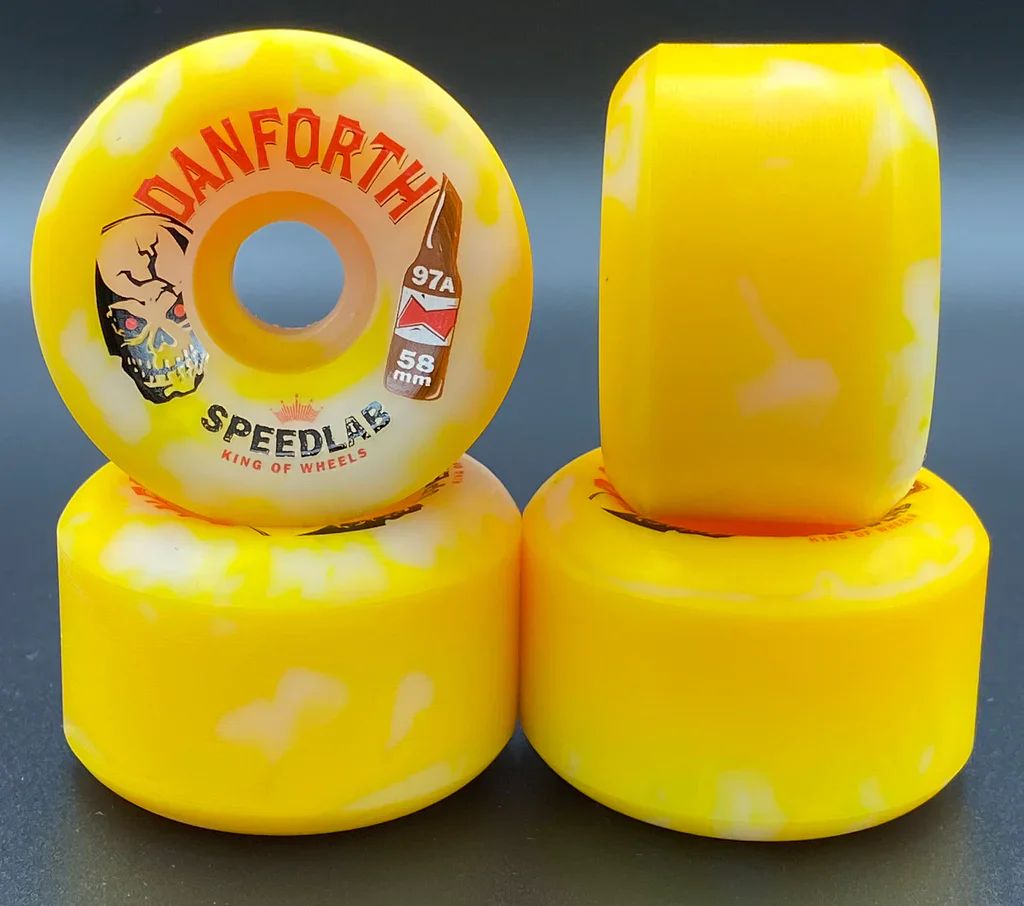 Speedlab Wheels Bill Danforth Pro 58mm 97a - Lager Yellow Swirl - Image 3