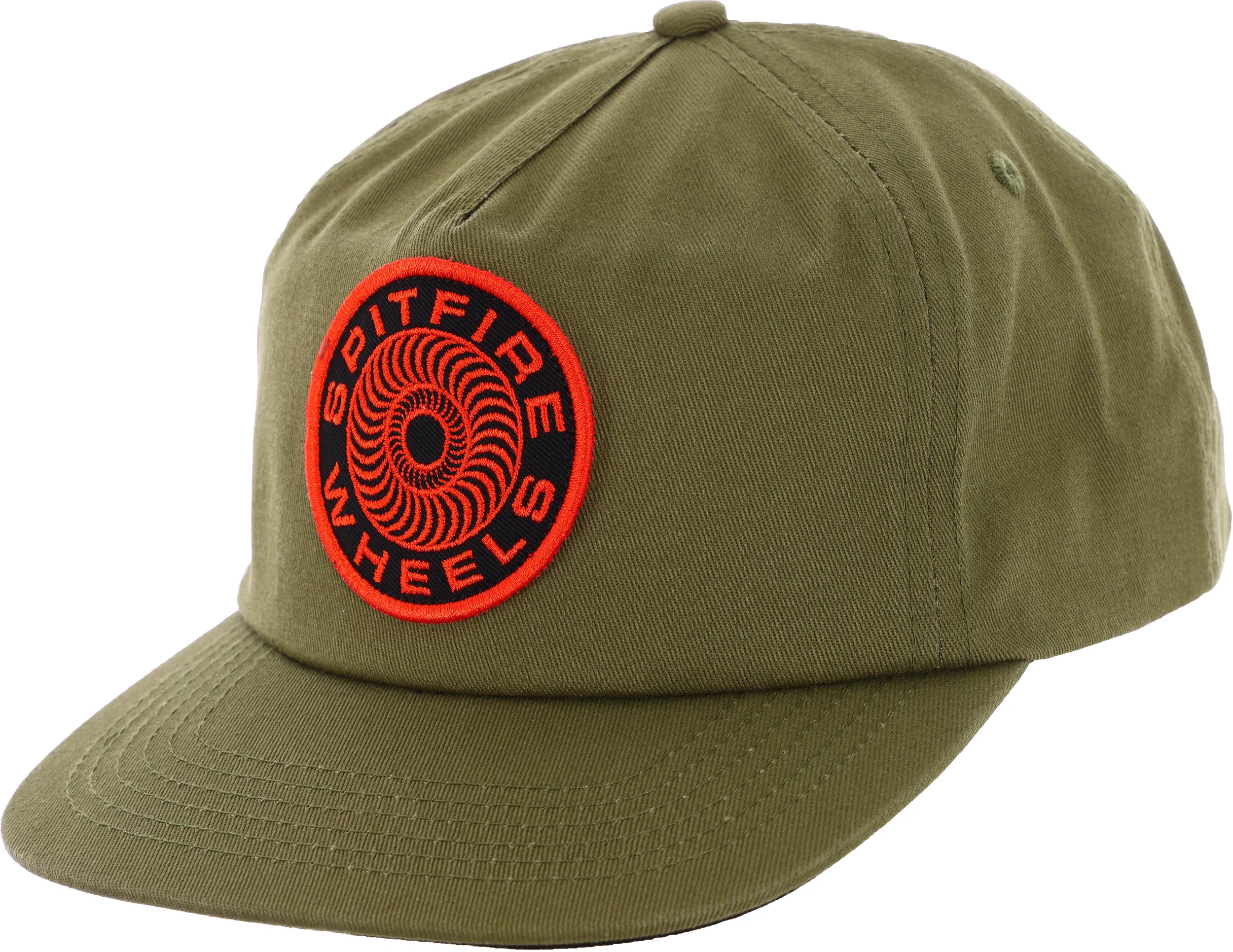 Spitfire Classic '87 Swirl Patch 5 Panel Snapback Cap - Olive