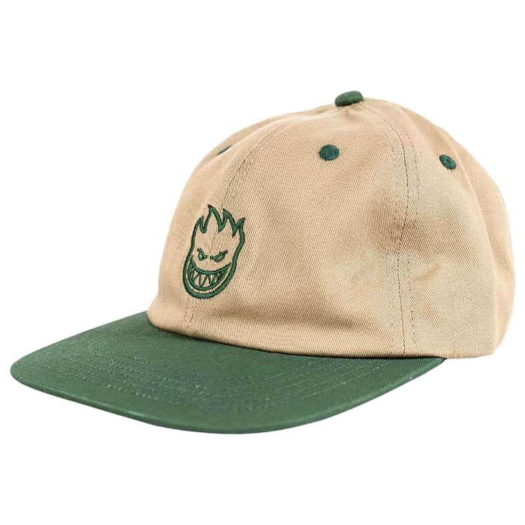 Spitfire Classic Lil Bighead Snapback Cap - Tan/Dark Green