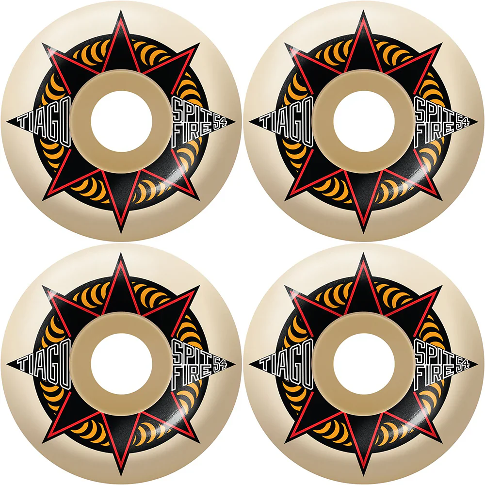 Spitfire Formula Four Skateboard Wheels Tiago Sure Shot Classic 99Du Natural 54mm