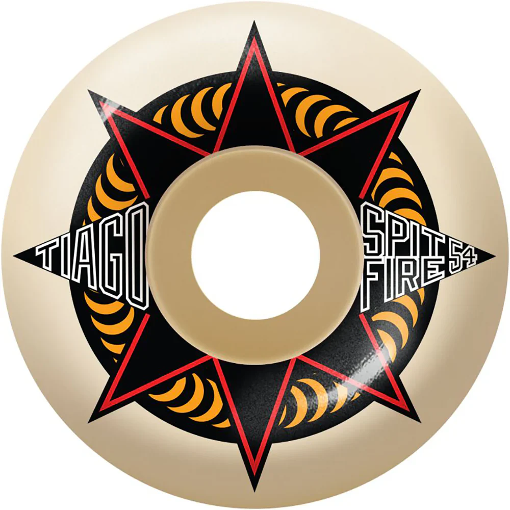 Spitfire Formula Four Skateboard Wheels Tiago Sure Shot Classic 99Du Natural 54mm - Image 2
