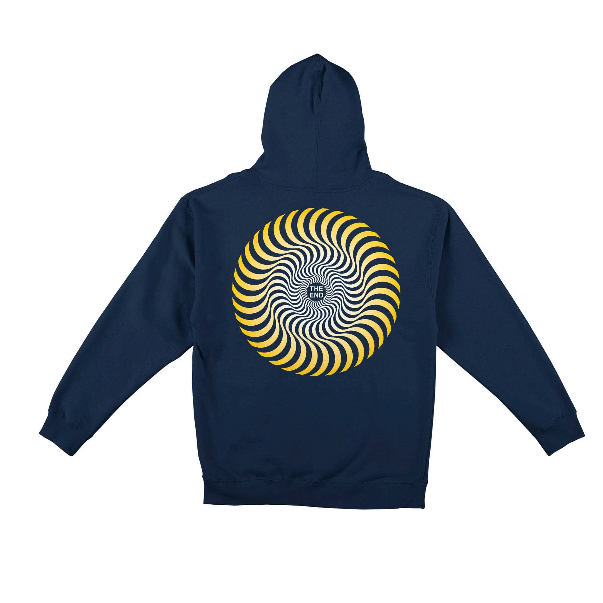 Spitfire Hoody Classic Swirl Fade Slate Blue/Yellow & White - Image 2