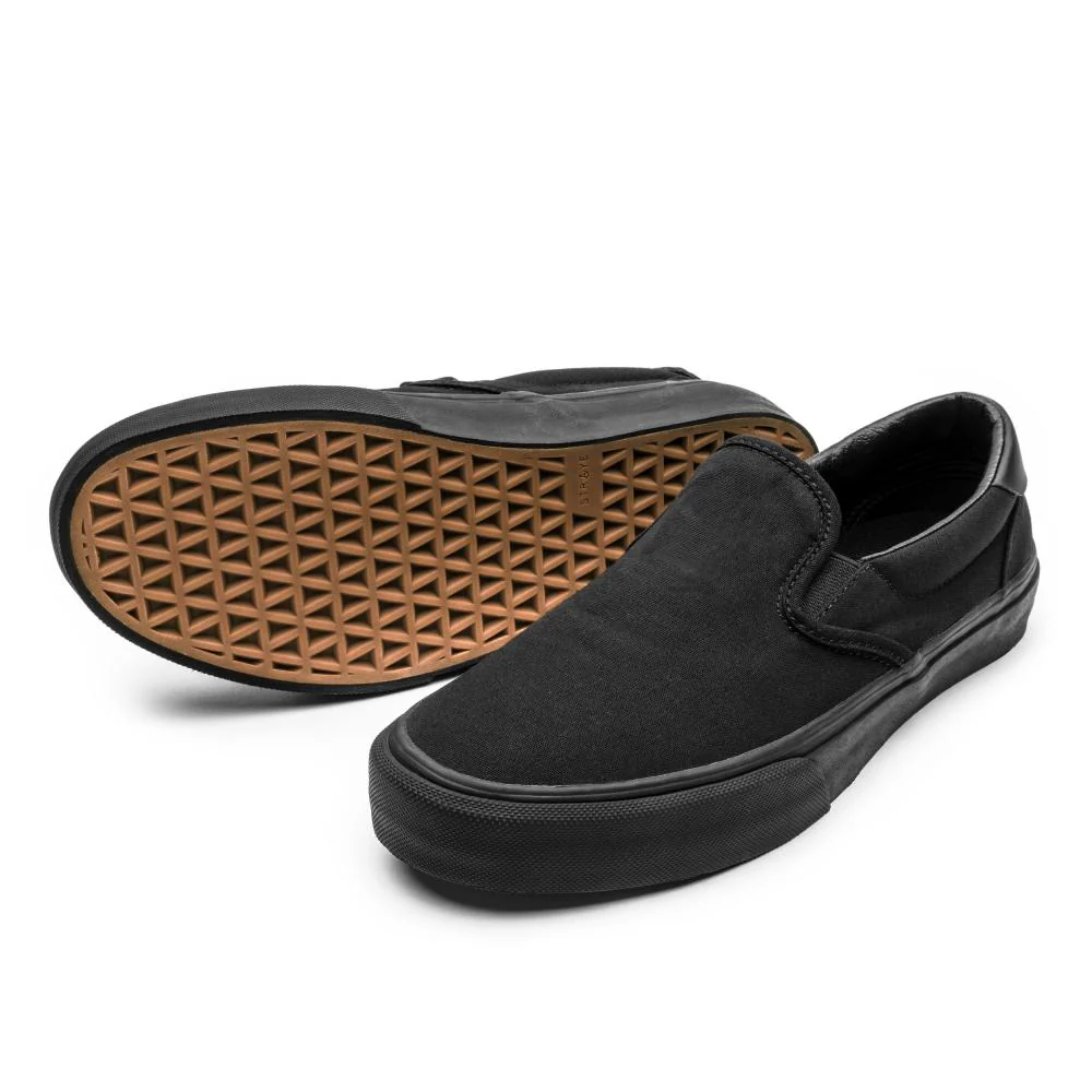 Straye Ventura Slip-On Canvas Shoes - Black/Black - Image 3