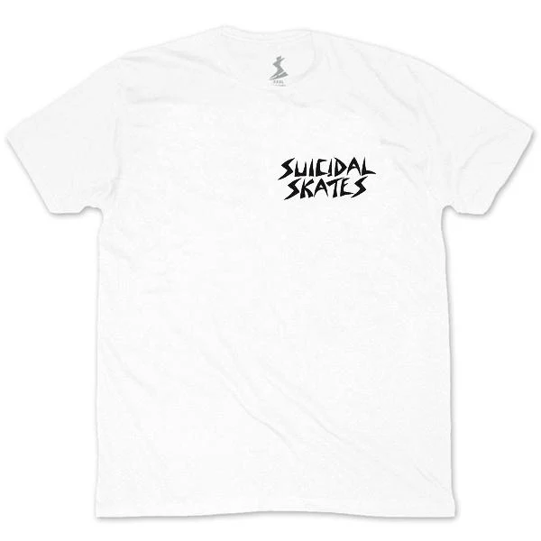 Suicidal Skates Pool Skater T-Shirt - White / Black - Image 2