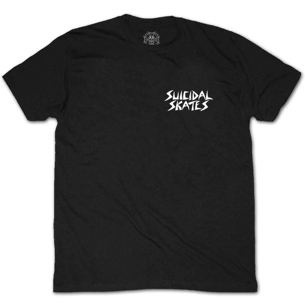 Suicidal Skates Punk Skull T-Shirt - Black - Image 2