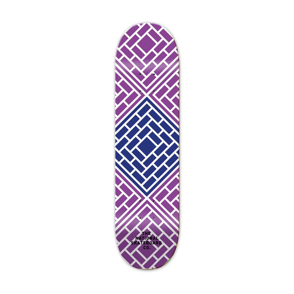 The National Skateboard Co. Classic Purple Logo Skateboard Deck - 8.375