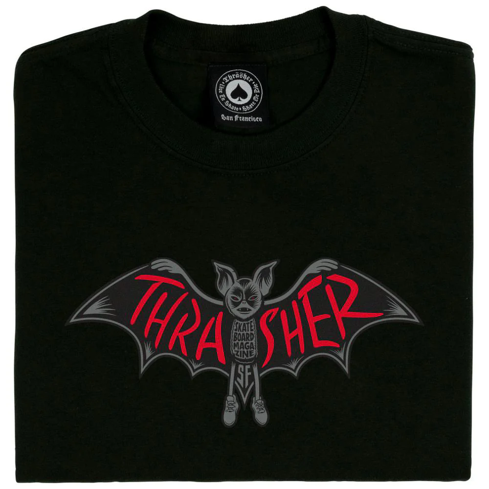 Thrasher Magazine Bat T-shirt - Black - Image 2