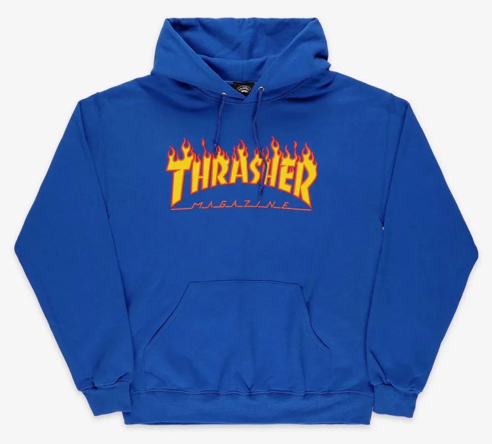 Thrasher Magazine Flame Logo Hoody - Royal