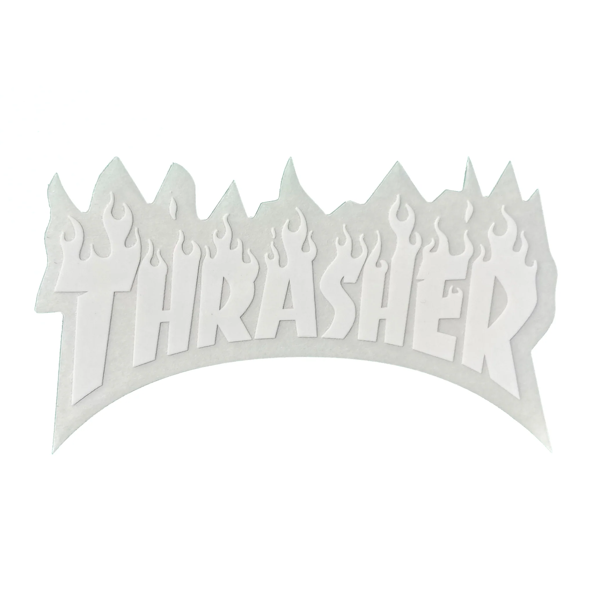Thrasher Magazine - Flame Logo Sticker - White