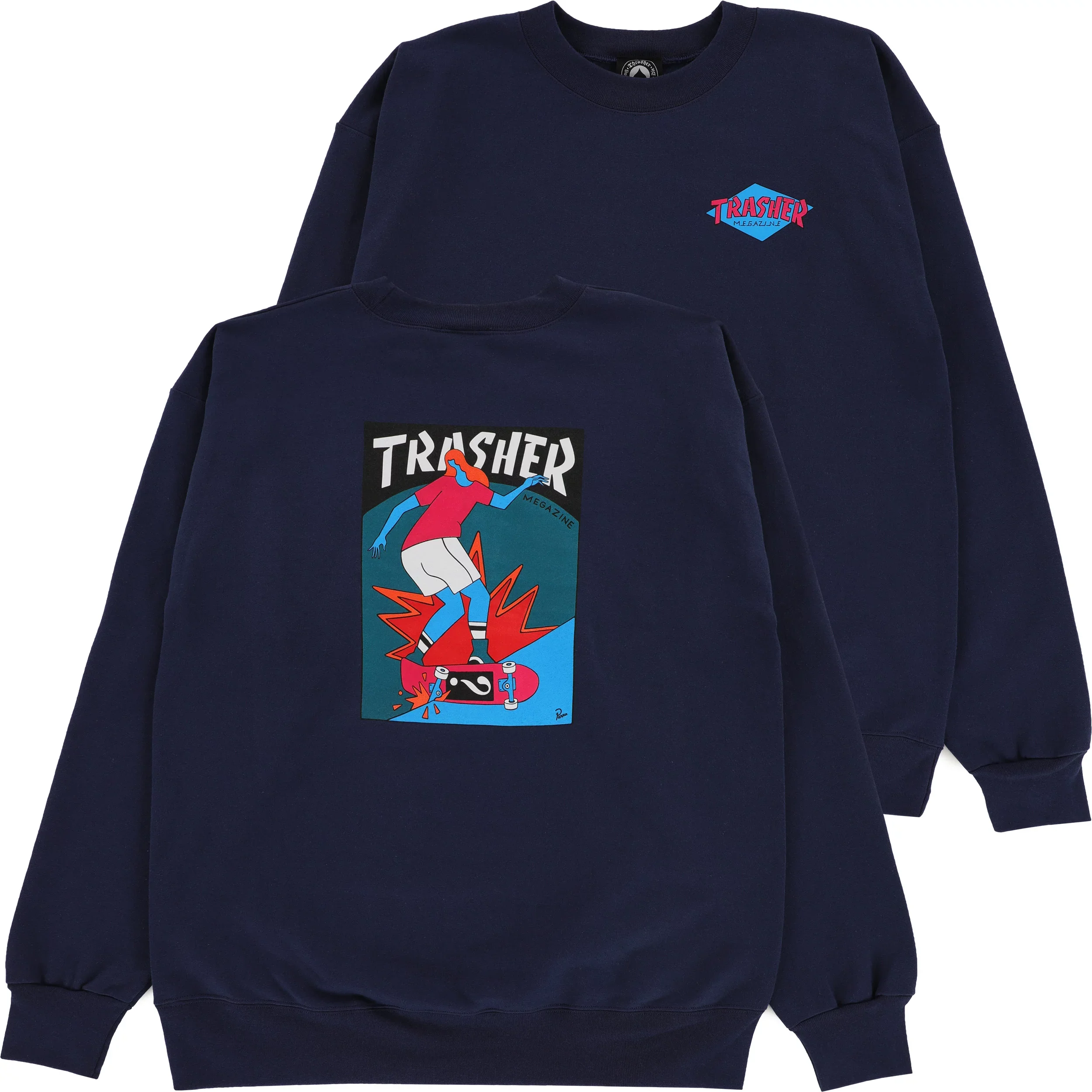 Thrasher Magazine - Trasher Hurricane Crewneck - Navy
