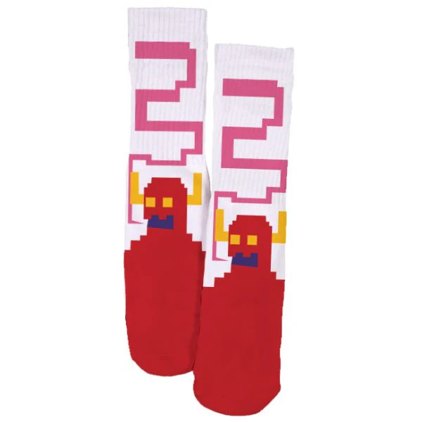 Toy Machine Bitmap Monster Socks - White