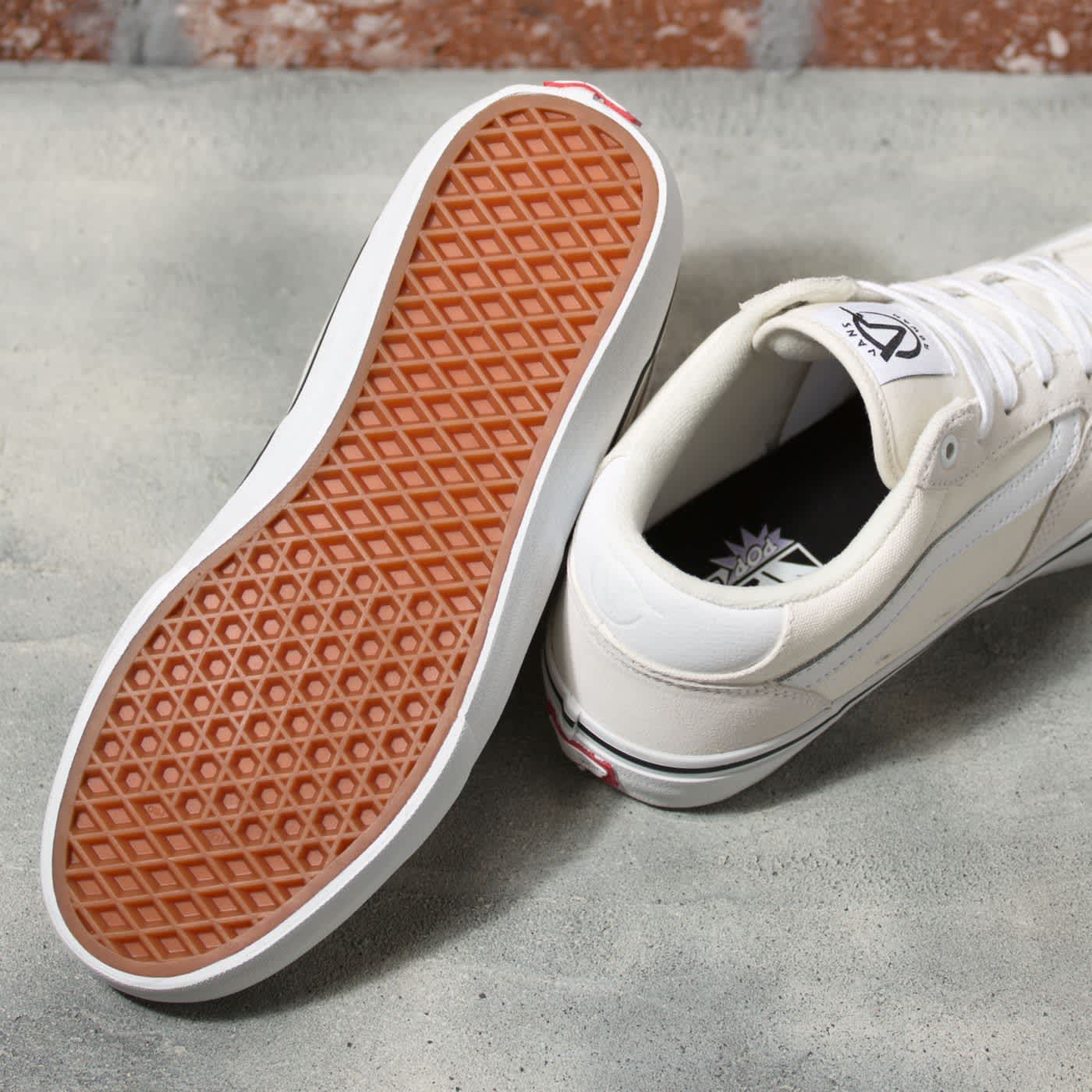 Vans Rowan Pro Marshmallow White Skate Shoes - Image 3