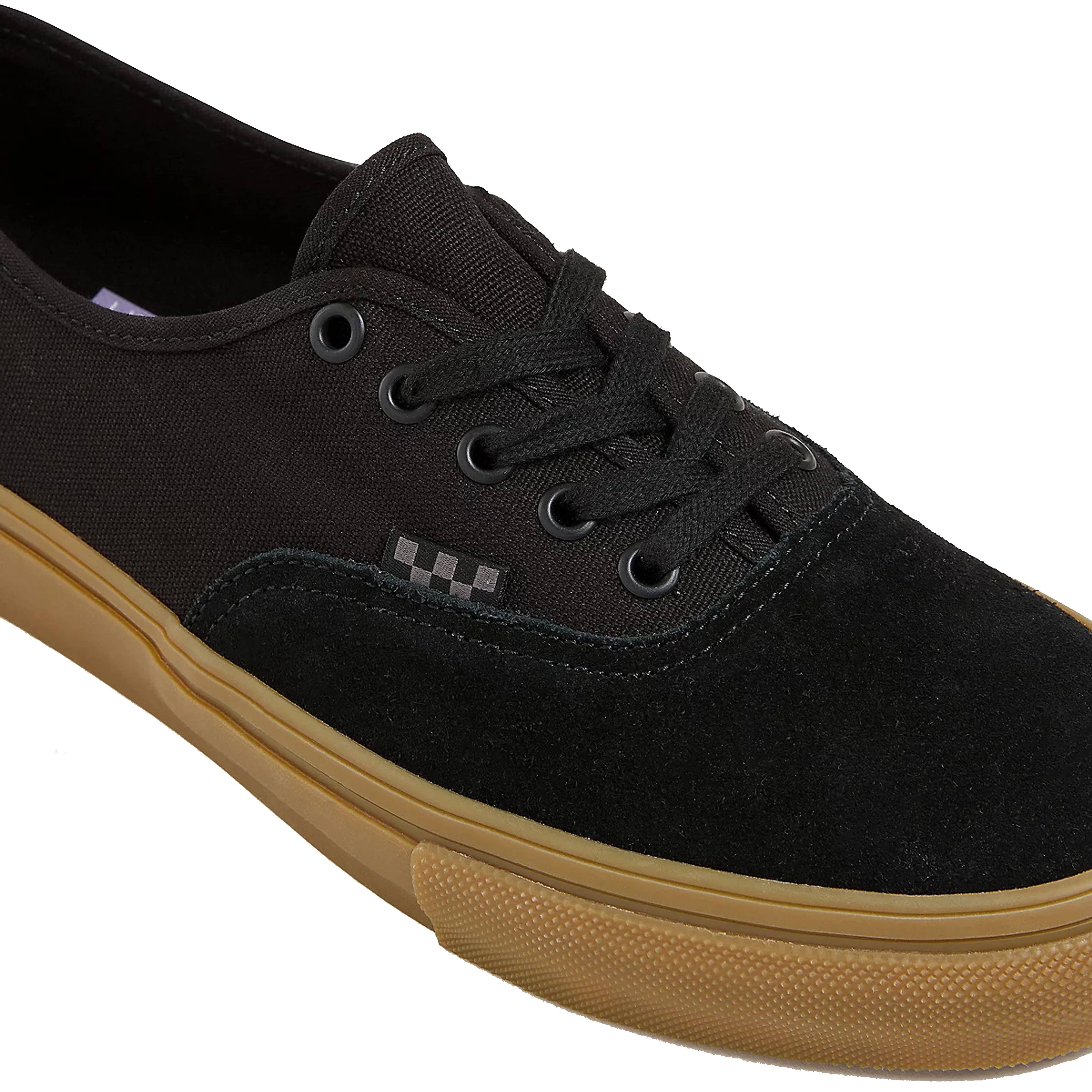 Vans Skate Authentic Skate Shoes - Black / Black /Gum - Image 3
