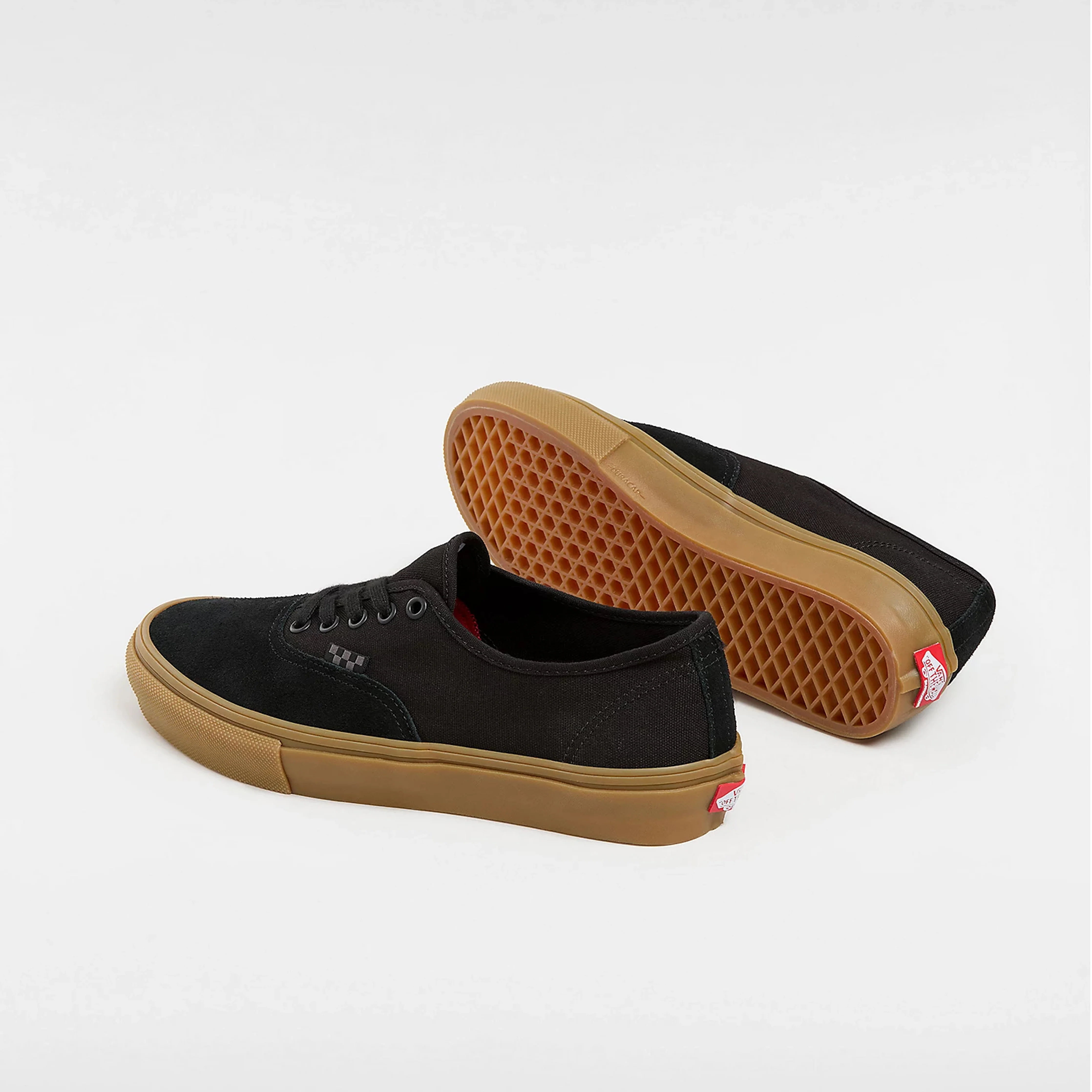 Vans Skate Authentic Skate Shoes - Black / Black /Gum - Image 4