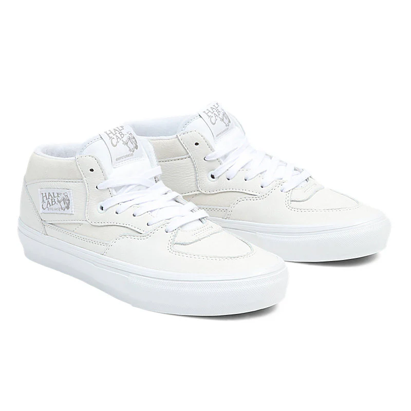 Vans Skate Half Cab Skate Shoes - White/White