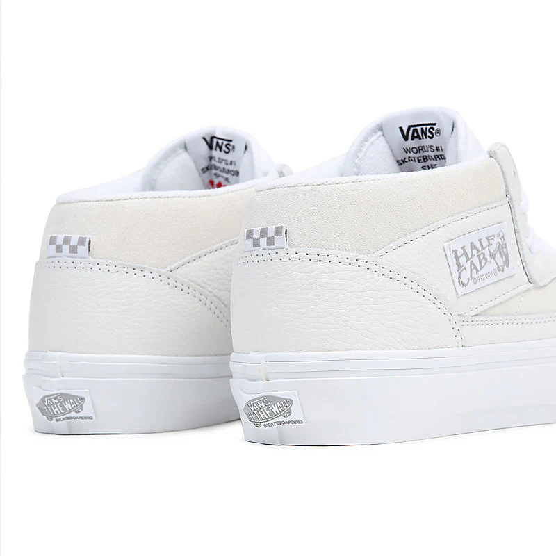 Vans Skate Half Cab Skate Shoes - White/White - Image 2
