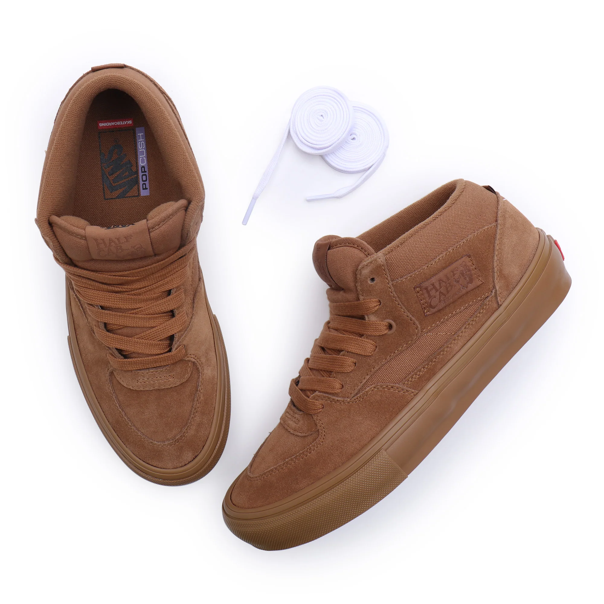Vans Skate Half Cab Skateboarding Shoes - Brown/Brown - Image 2