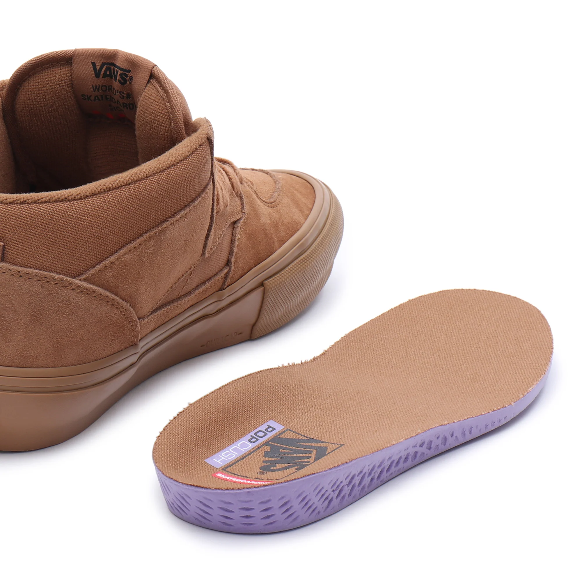 Vans Skate Half Cab Skateboarding Shoes - Brown/Brown - Image 6