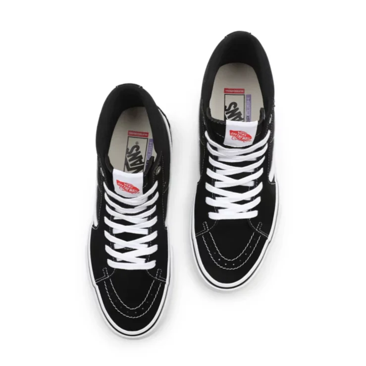 Vans Skate Sk8 Hi Skate Shoes - Black/White - Image 3