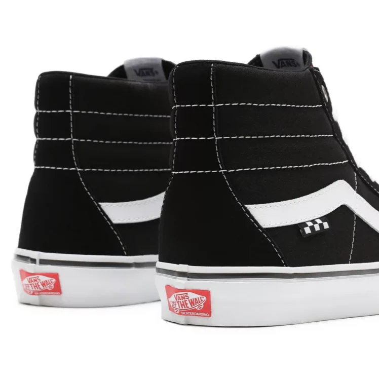 Vans Skate Sk8 Hi Skate Shoes - Black/White - Image 6