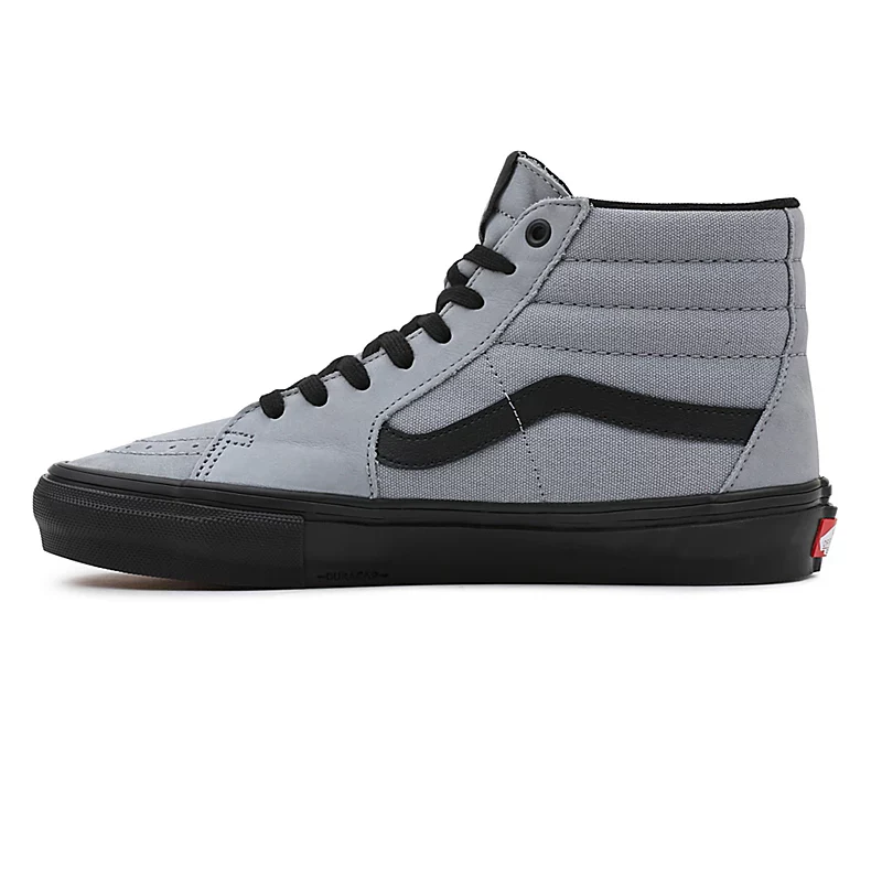 Vans Skate Sk8 Hi Skate Shoes - Nubuck Washed Blue/Black - Image 4