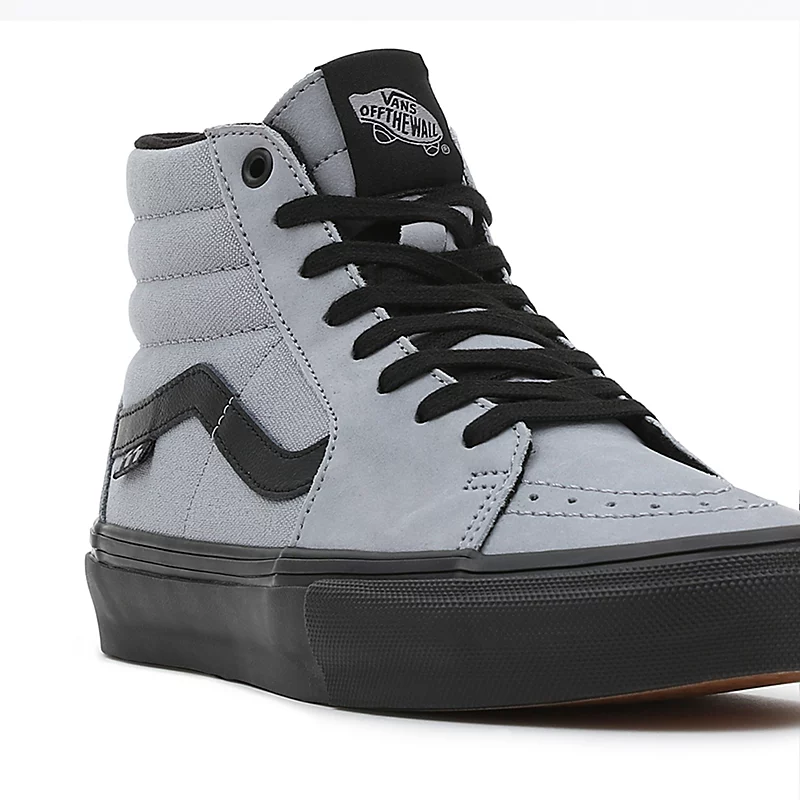 Vans Skate Sk8 Hi Skate Shoes - Nubuck Washed Blue/Black - Image 7