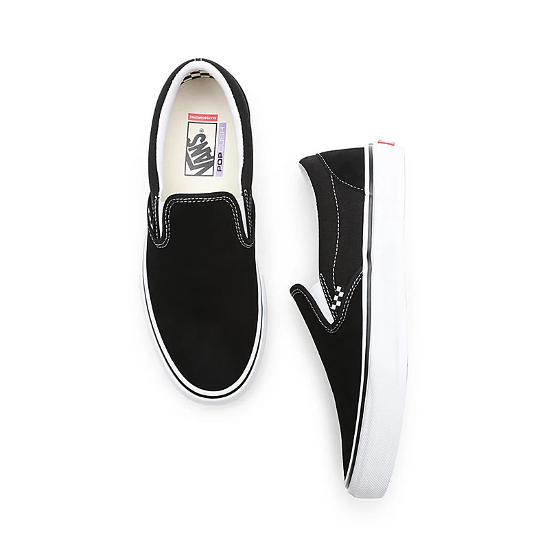 Vans Skate Slip-On Pro Skateboarding Shoes - Black/White - Image 3