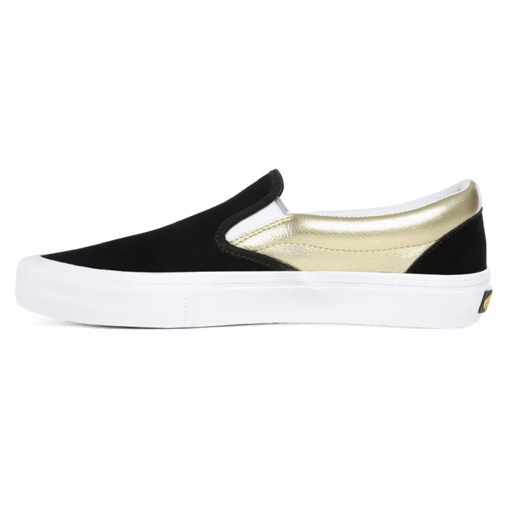 Vans x Shake Junt Slip-On Pro Shoes - Black/Metallic Gold/White - Image 6