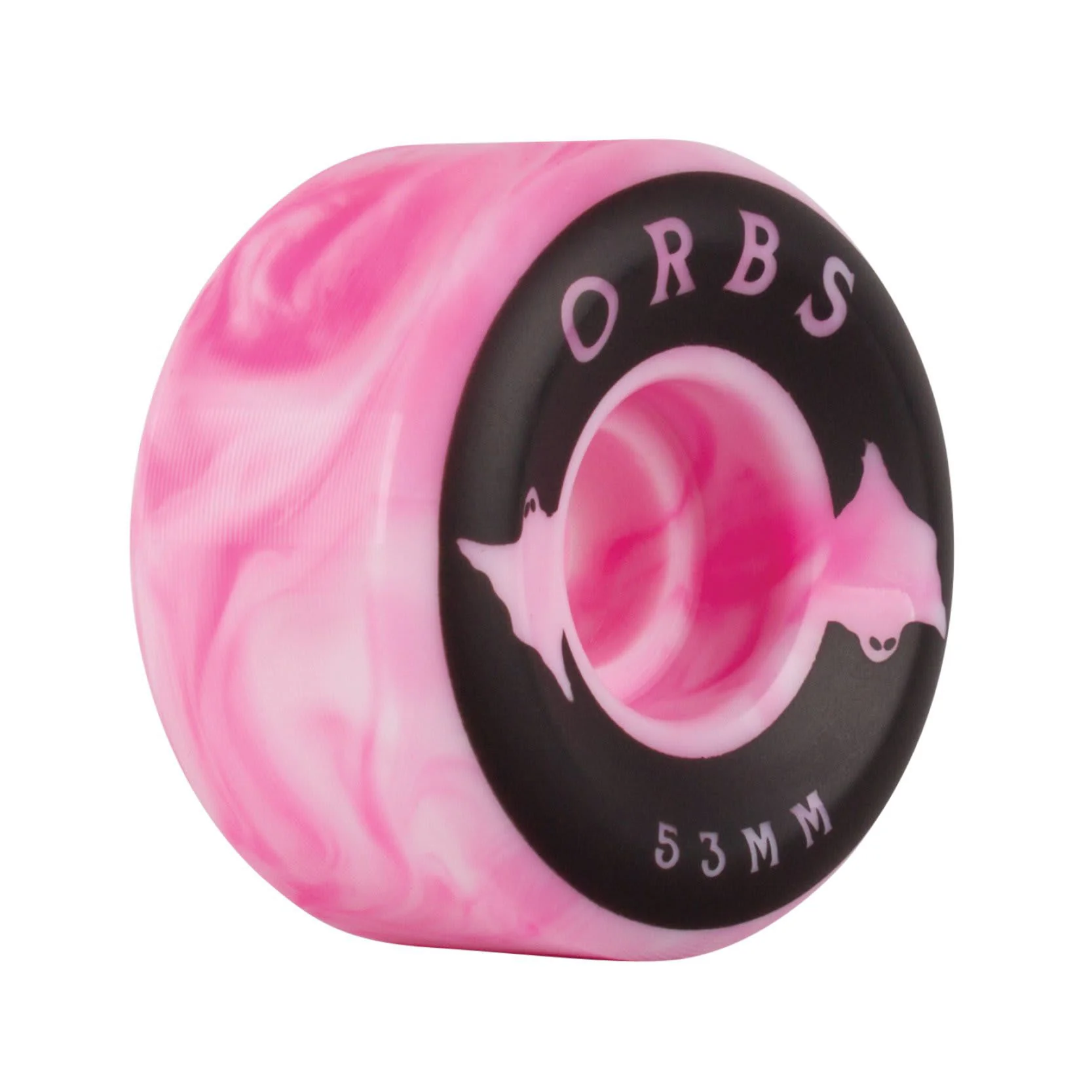 Welcome Skateboards Orbs Specters Swirls Pink/White Skateboard Wheels 53mm - Image 2